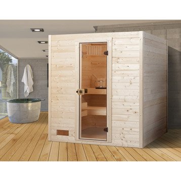 sauna traditionnel 3 places modele oland 2 weka livraison incluse